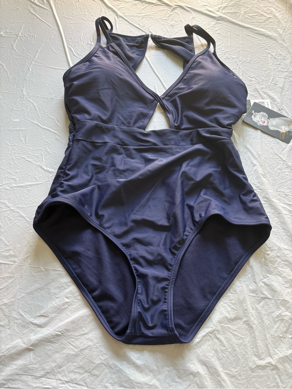Marilyn Monroe Navy Blue One-Piece Swimsuit